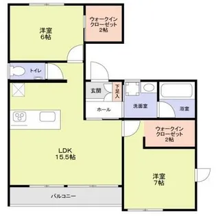 LAQUE YUKIGAYA【2階】の間取り