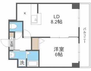 アーバンフラッツ豊平1条【4階】の間取り