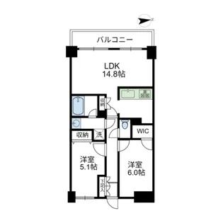 コルティーレ久が原【1階】の間取り