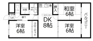 ロイヤルシャトー中田【3階】の間取り