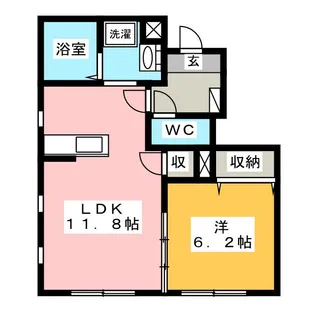 クレールK【1階】の間取り