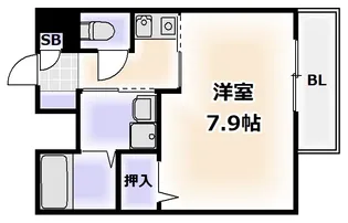 ラシーヌ天王寺【9階】の間取り