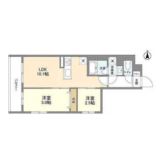 パルムクレスト武蔵小山 ノース棟【4階】の間取り