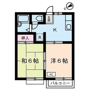 グレースコートA棟【2階】の間取り