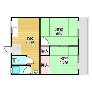 パールハイツIII【1階】の間取り