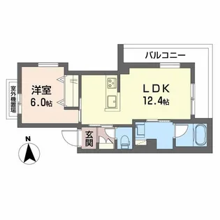 ユイロ中津【2階】の間取り