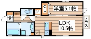 Tree・Top B【1階】の間取り