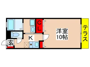 キャッスルマキ ユ-カリが丘【1階】の間取り