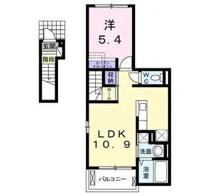 クロス ウイング I【2階】の間取り