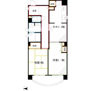 コーポレート連雀 1号棟【5階】の間取り