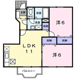 サン フラワーIII【1階】の間取り