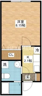 アミティ館内 二番館【1階】の間取り