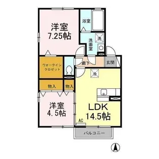エクセレント瑞穂 C【2階】の間取り