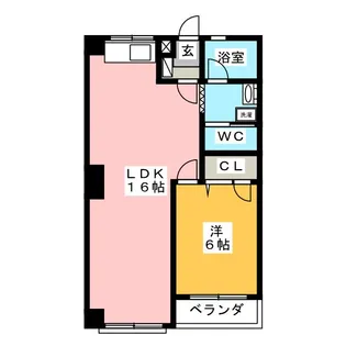 吉浜マンション【1階】の間取り