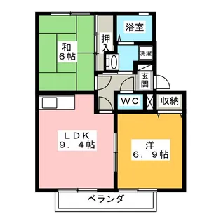 ニューウインディア二川【1階】の間取り