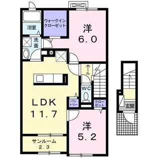 シャルマン マノワールA【2階】の間取り