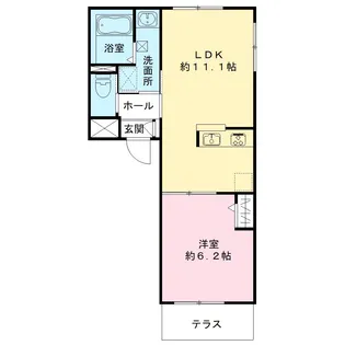 GLOW RESIDENCE【1階】の間取り
