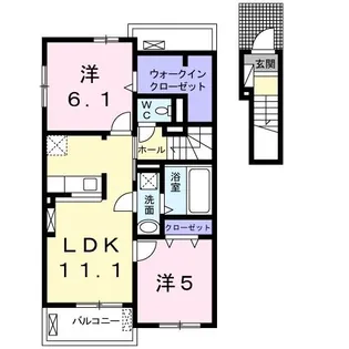 レジデンス小山 I【2階】の間取り