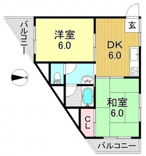 ローズハイツ【2階】の間取り