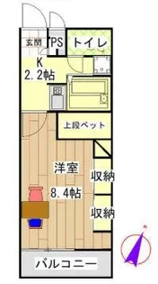 MONDO甲府昭和【2階】の間取り