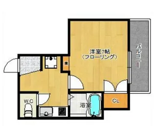 ピュア天神【6階】の間取り