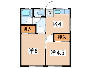 いずみ荘B棟【2階】の間取り