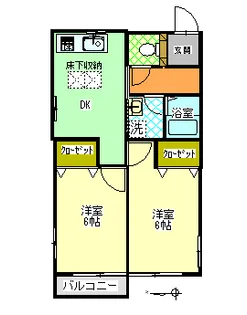 ツインコート高尾【1階】の間取り