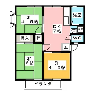 グリーンハイツ【1階】の間取り