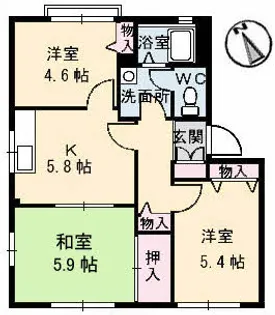 ディアス33 B棟【2階】の間取り