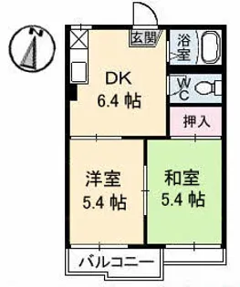 シーサイド・ハイツ B棟【2階】の間取り