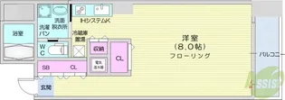 フラワーシティINブラボン【3階】の間取り