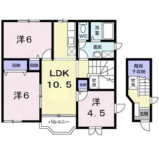 クレセント新町 II【1階】の間取り