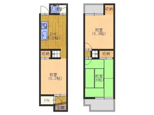 大阪府門真市舟田町【一戸建】の間取り