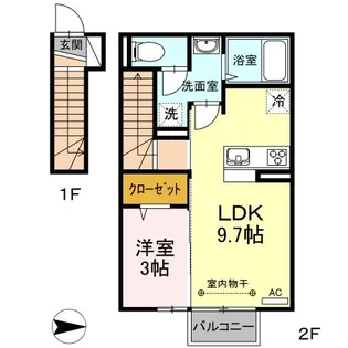 ヴィーブル【2階】の間取り