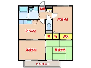 ドゥ・グランペール【2階】の間取り