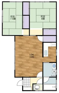 青森県十和田市元町西2【一戸建】の間取り