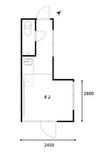 apartment KURO 代々木II【4階】の間取り