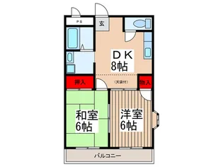 かぢやビル【2階】の間取り