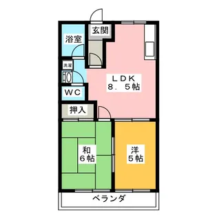 エスポワールオクダ1【2階】の間取り
