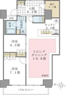 東京都江東区東雲1【マンション】の間取り