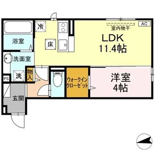 RESUA浜田【1階】の間取り