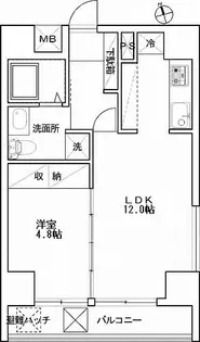 東京都中野区東中野4【マンション】の間取り