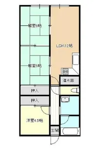 サンライズ若草【2階】の間取り