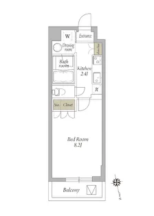 エスティメゾン目黒【2階】の間取り