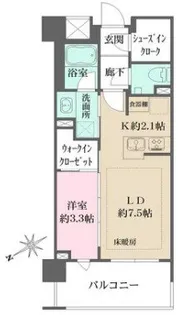 東京都渋谷区幡ヶ谷3【マンション】の間取り