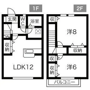 リーズ・アクト【1階】の間取り