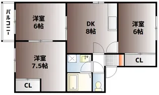 コーポ高木A棟【1階】の間取り