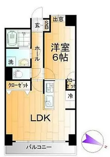 フォーシーズン開成山公園【6階】の間取り
