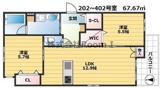 (仮称)大阪市浪速区難波中3丁目ヘーベルメゾン・旭化成ヘーベルメゾンH【3階】の間取り