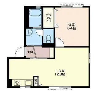 ヴューテラス湊【1階】の間取り